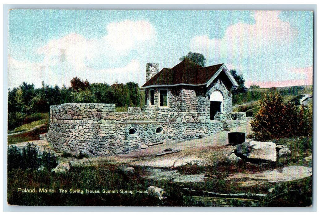 c1950's The Spring House Summit Spring Hotel Restaurant Poland Maine ME Postcard