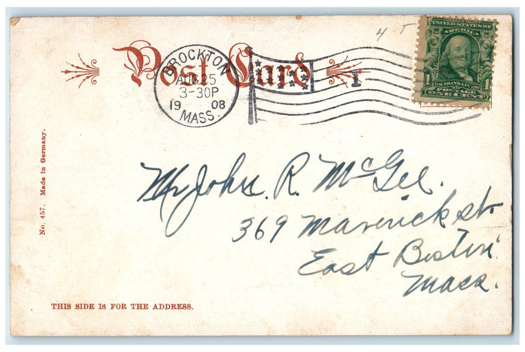 1908 Shoe Factory Geo W Keith Co. Campello  Brockton Massachusetts MA Postcard