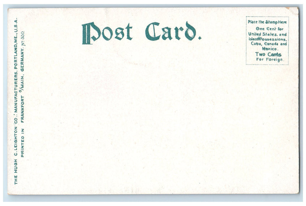 c1905's Greetings From Portland Fort Allen Sailboat Shed Maine ME Postcard