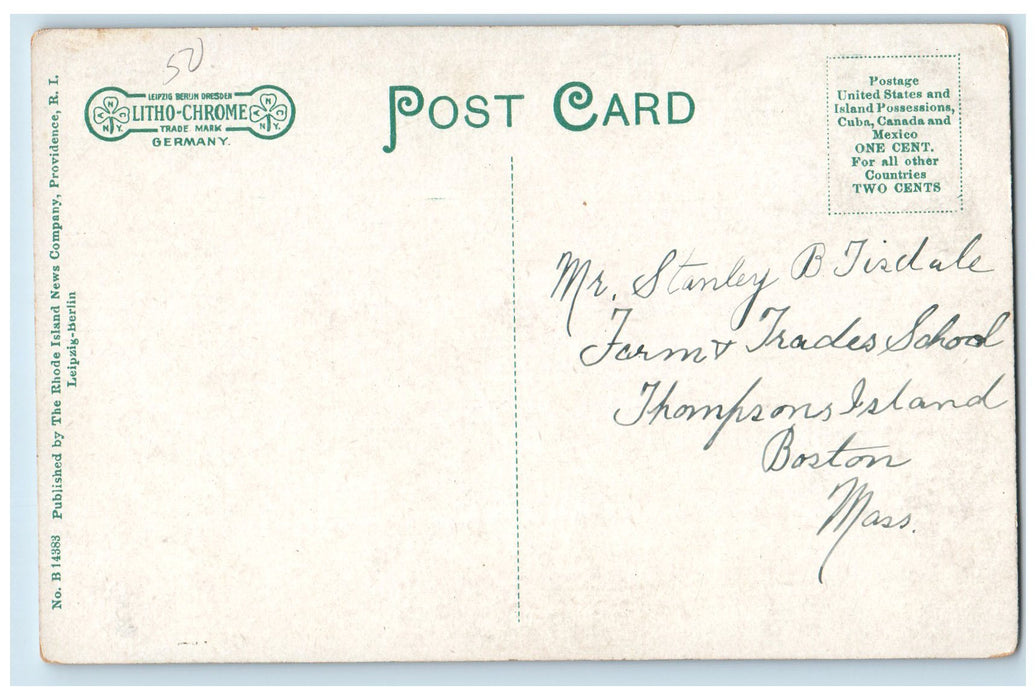 c1910s Perkins School Exterior Scene Brockton Massachusetts MA Portrait Postcard