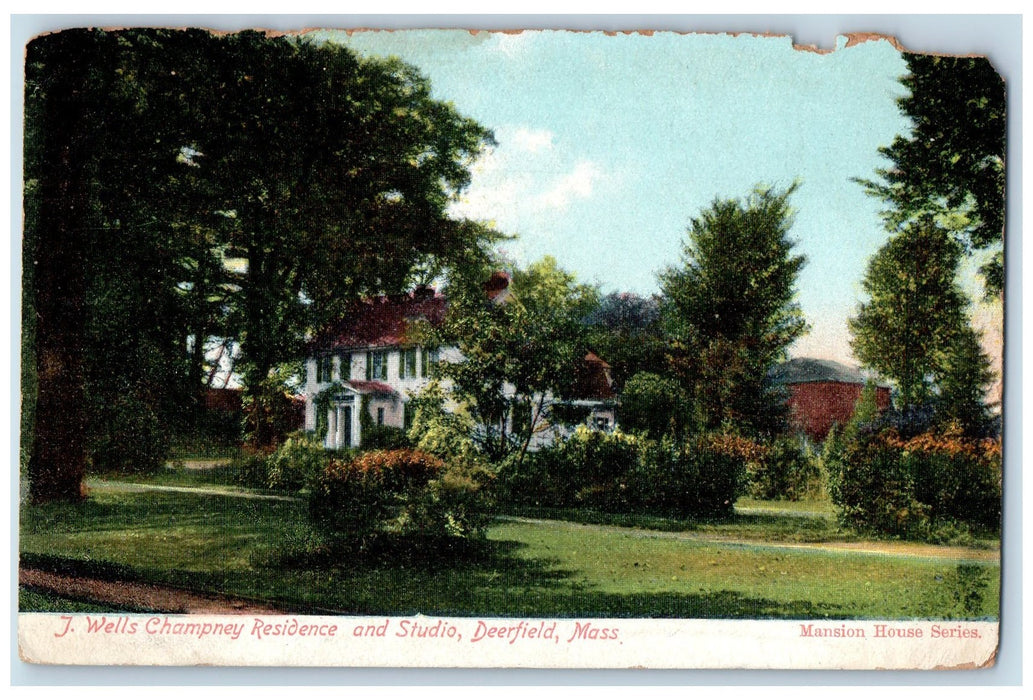 c1910's J. Wells Champney Residence & Studio Deerfield Massachusetts MA Postcard
