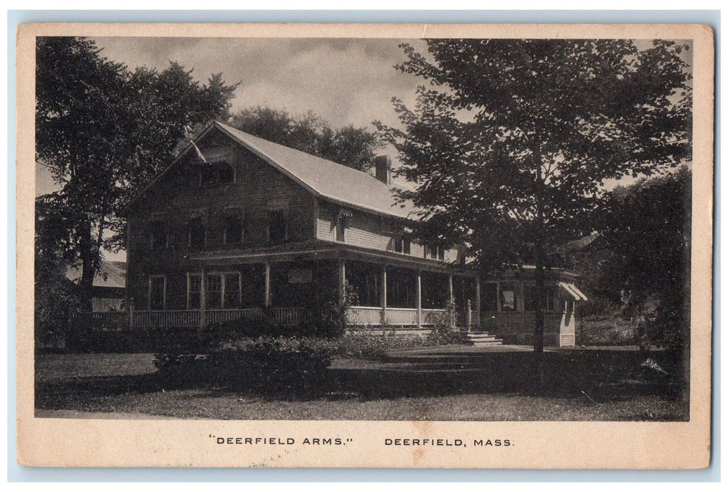 c1920s Deerfield Arms Exterior View Deerfield Massachusetts MA Unposted Postcard