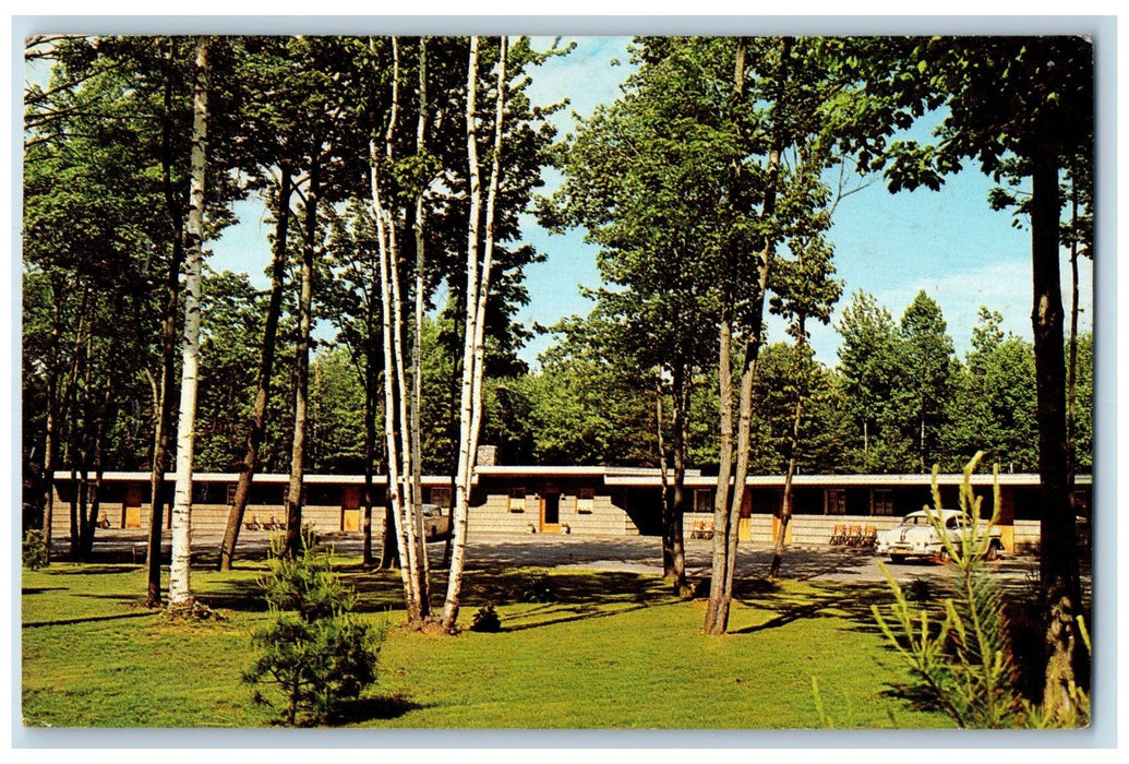 c1950 Shannon's Motel Restaurant Cottages Classic Car Yarmouth Maine ME Postcard