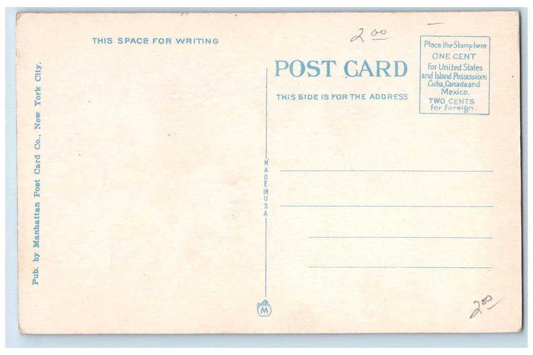 c1950's Half Moon Hotel Boardwalk Side View Restaurant Coney Island NY Postcard