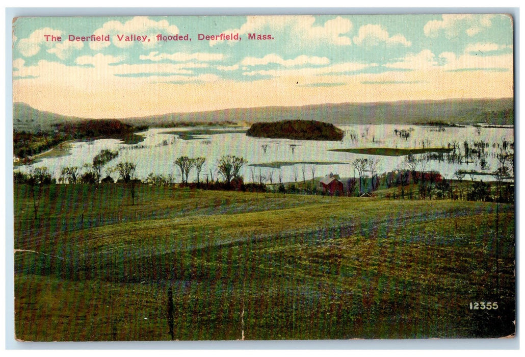 c1910s The Deerfield Valley Flooded Deerfield Massachusetts MA Unposted Postcard