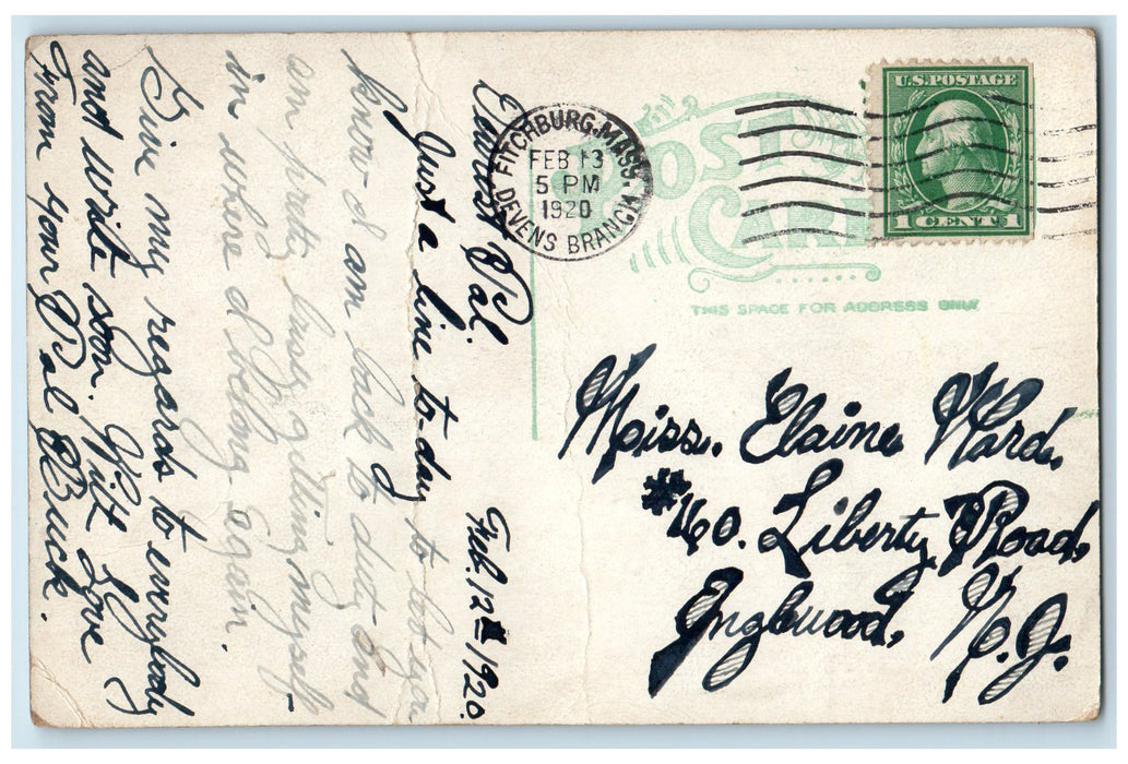 1920 Army And Navy YMCA Exterior Roadside Charlestown Massachusetts MA Postcard