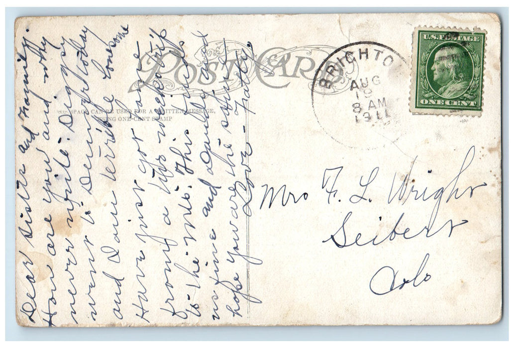 1911 George Town Loop Ascent Mt. McClellan Train Bridge River Lake CO Postcard