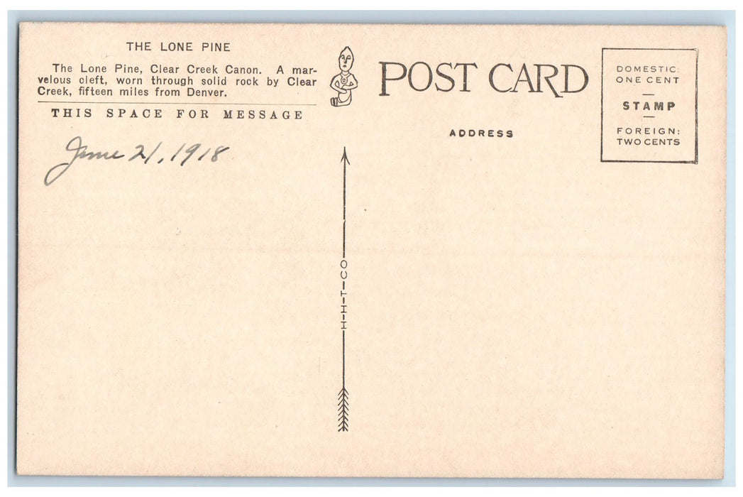c1950 Long Pine Tree River Railroad Clear Creek Canon Colorado CO Postcard