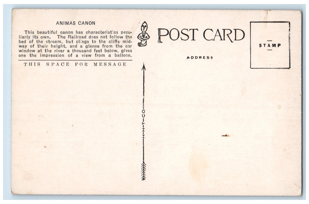 c1950 Las Animas Rocky Point Train Railroad Hills Canon Colorado CO Postcard