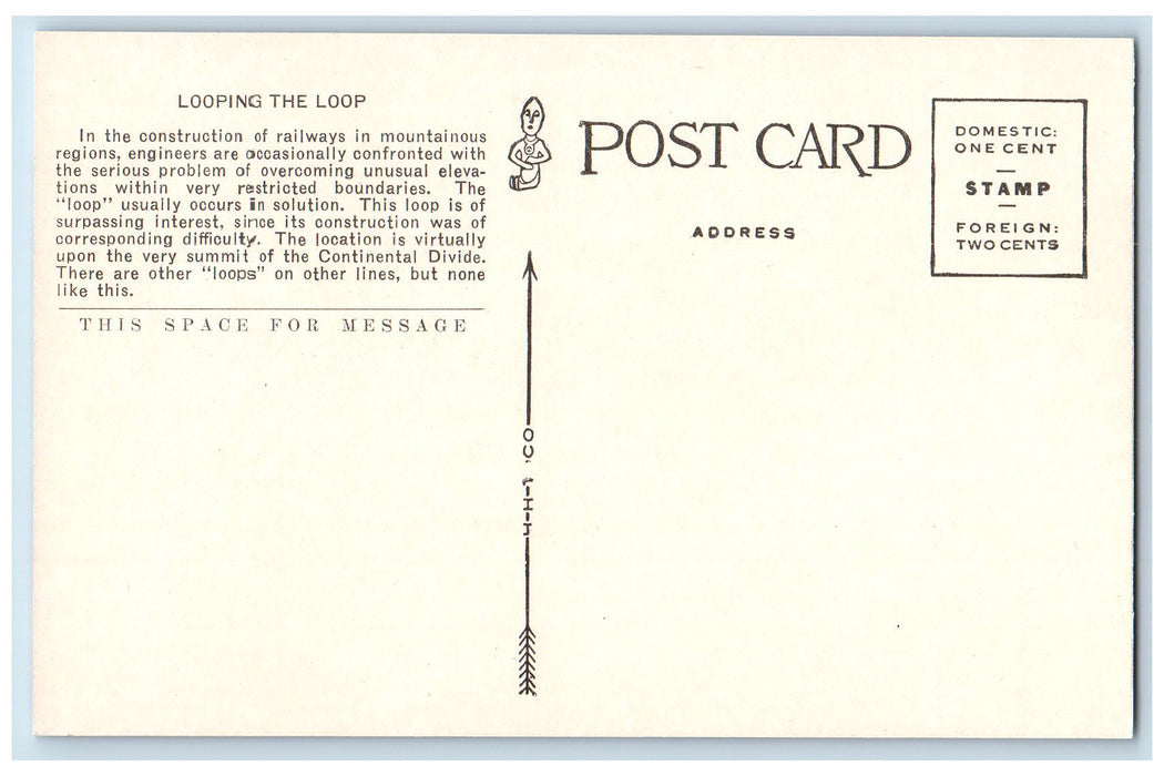 c1950's Looping The Loop Denver Salt Lake Railroad Moffat Road CO Postcard