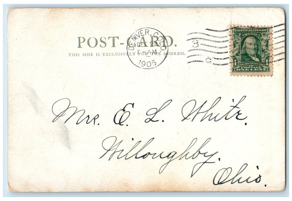 1905 Tunnel No.16 Quartz Creek Smokestack Train Railroad Moffat Line CO Postcard