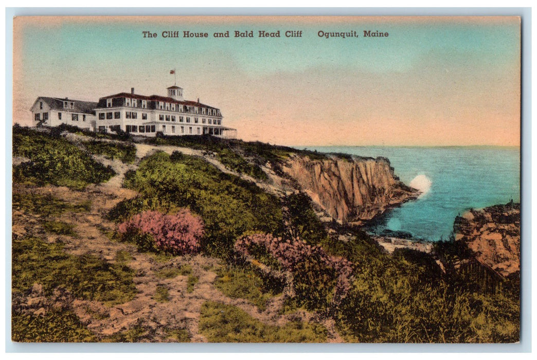 c1910's The Cliff House And Bald Head Cliff Ogunquit Maine ME Posted Postcard