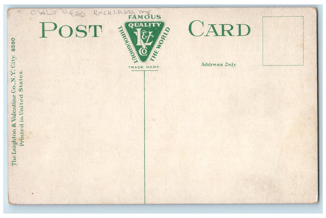 c1910's Owl's Head Scene Knox County Rockland Maine ME Unposted Vintage Postcard