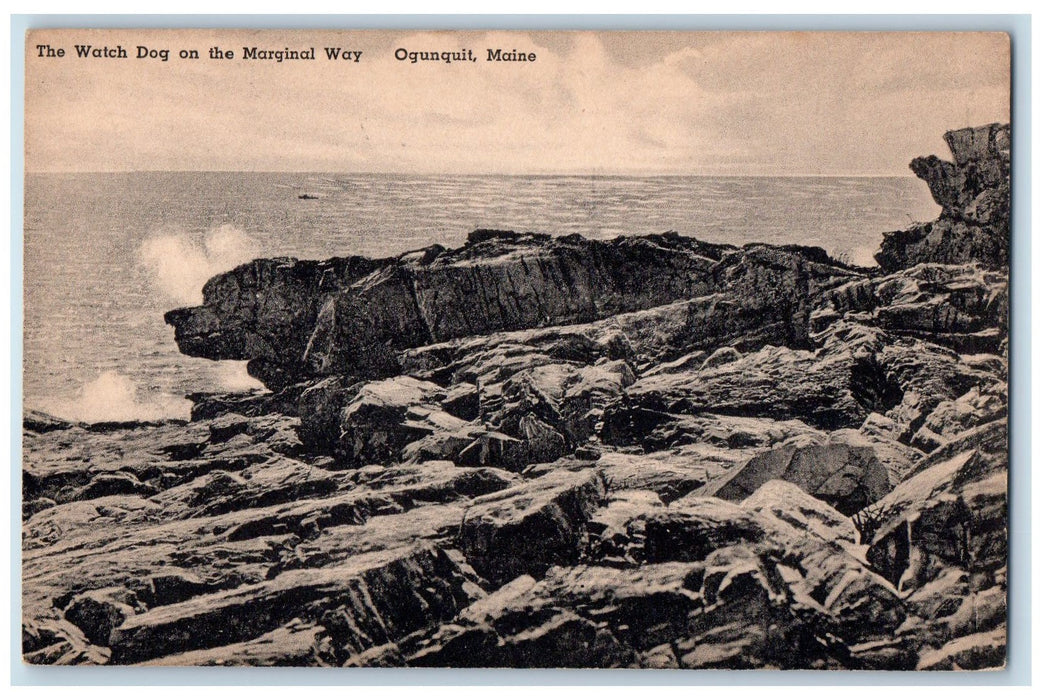 c1910's The Watch Dog On The Marginal Way Ogunquit Maine ME Unposted Postcard
