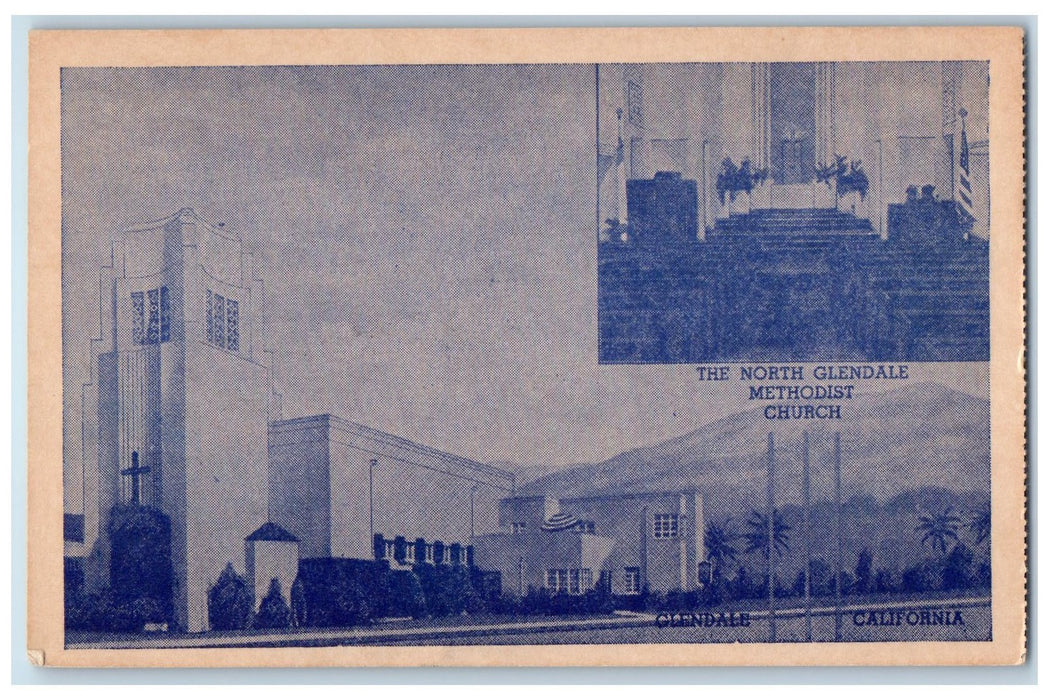 c1920 The North Glendale Methodist Church Glendale California CA Postcard