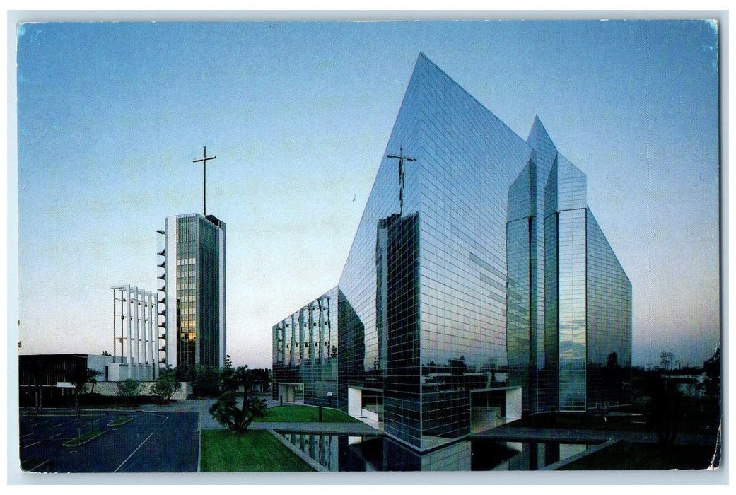 c1950's Crystal Cathedral Sunrise Cross Garden Grove California CA Postcard