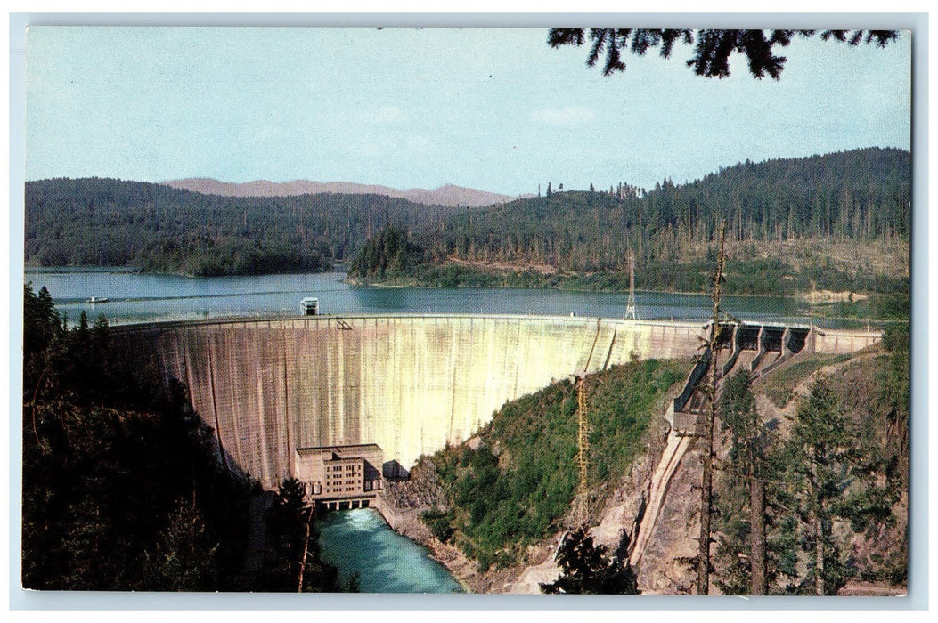 c1950's Alder Dam Nisqually River Power Source La Grande Washington WA Postcard