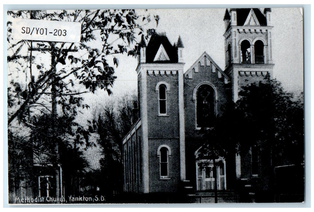 c1905's Methodist Church Exterior View Yankton South Dakota SD Unposted Postcard