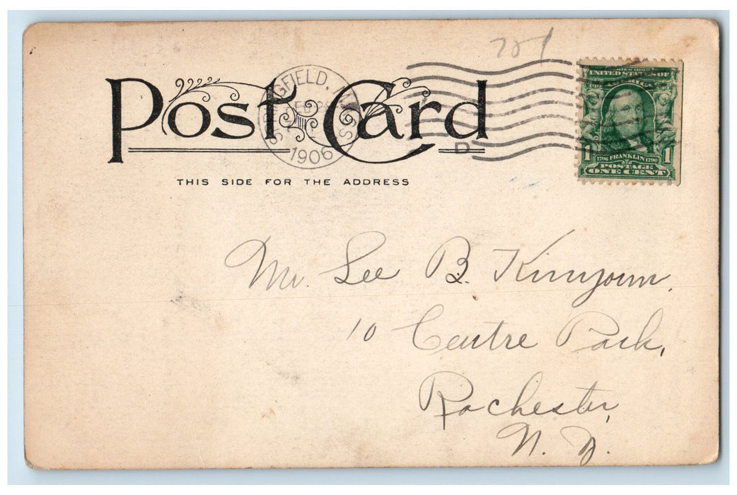 1906 Highland Baptist Church Building Destroyed By Fire Springfield MA Postcard