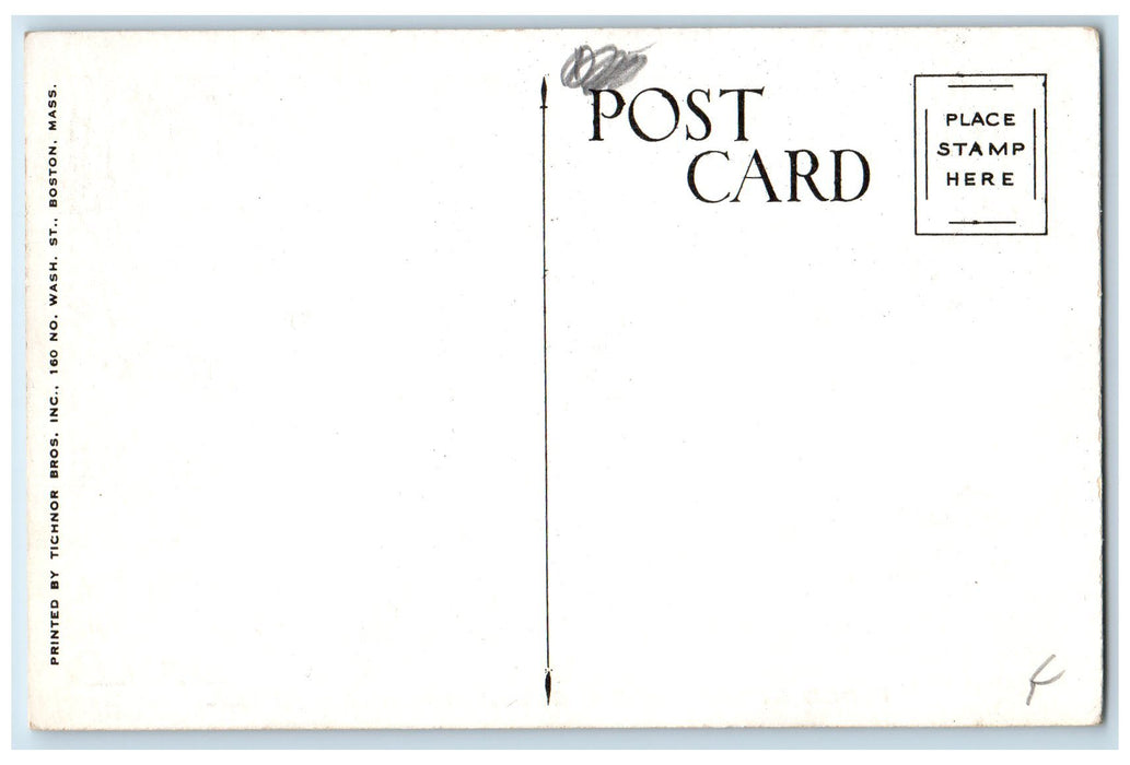 c1920's Flood At Springfield Showing Abandoned Jail Massachusetts MA Postcard