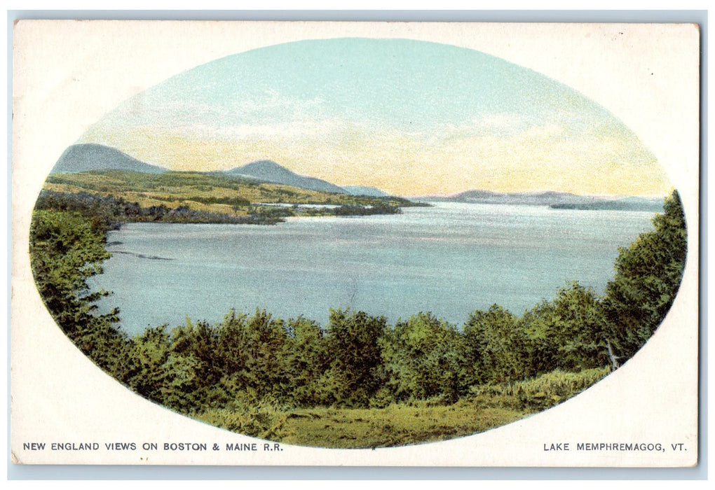 c1905 New England Views On Boston Maine Lake Memphremagog Vermont VT Postcard