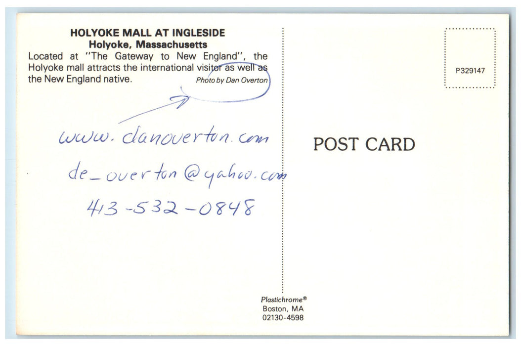 c1970's Holyoke Mall At Ingleside Restaurant Holyoke Massachusetts MA Postcard