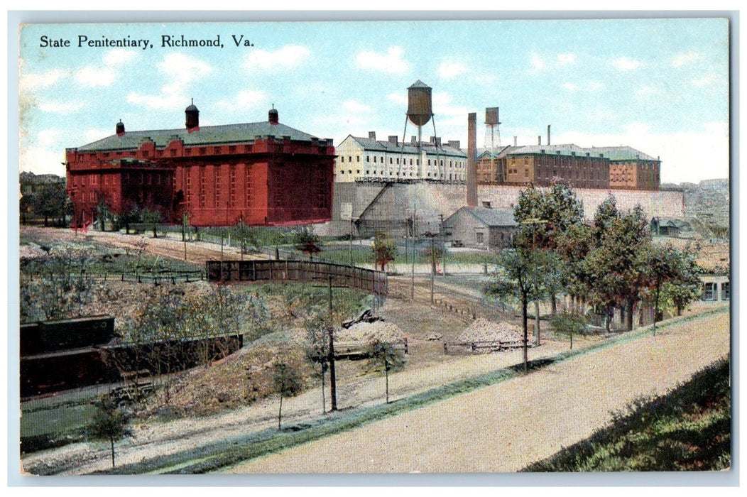 c1910's State Penitentiary From Gambles Hill Park Richmond Virginia VA Postcard