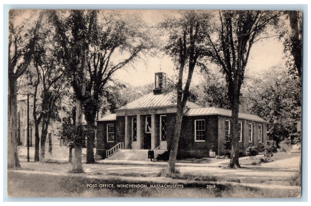 c1910's Post Office Scene Winchendon Massachusetts MA Unposted Trees Postcard