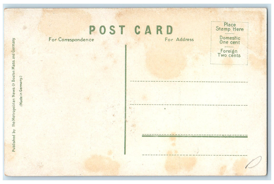 c1910's Post Office Exterior Roadside Brocton Massachusetts MA Unposted Postcard