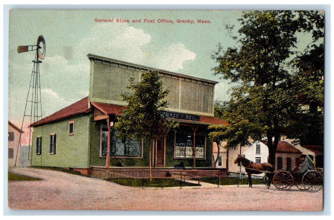 c1910's General Store And Post Office Granby Massachusetts MA Unposted Postcard