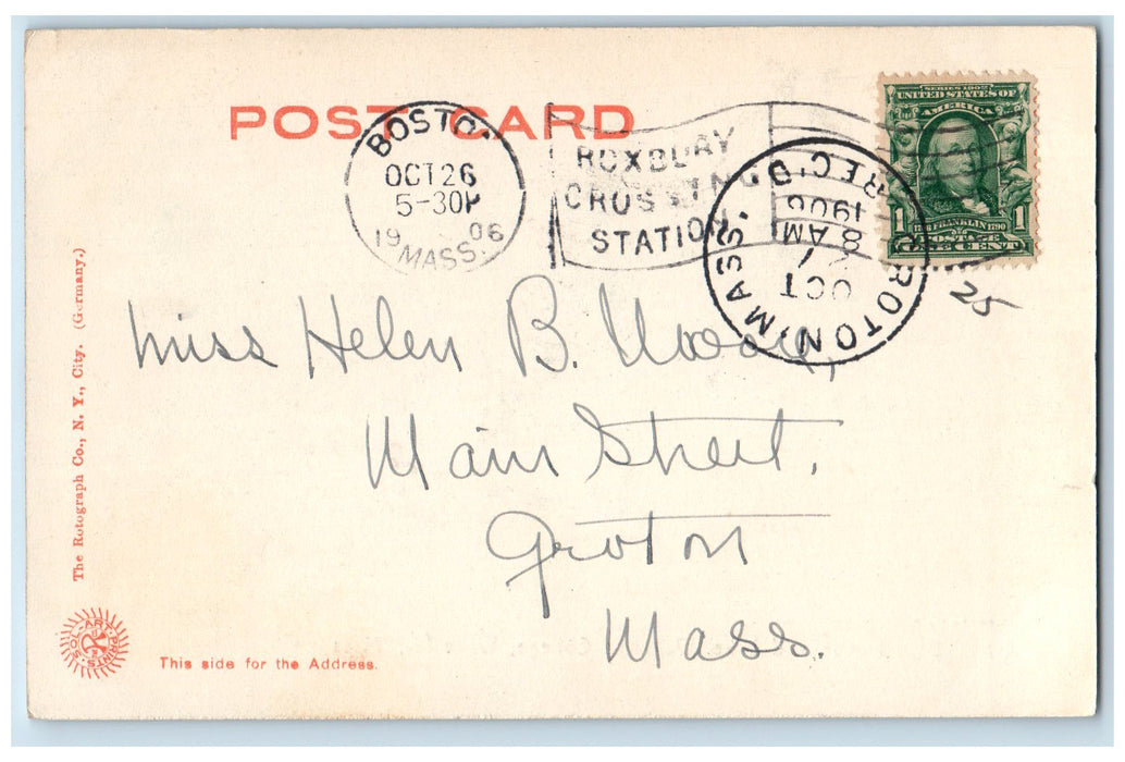 1906 Boat House View Lake Pond Grove Wellesley College Massachusetts MA Postcard