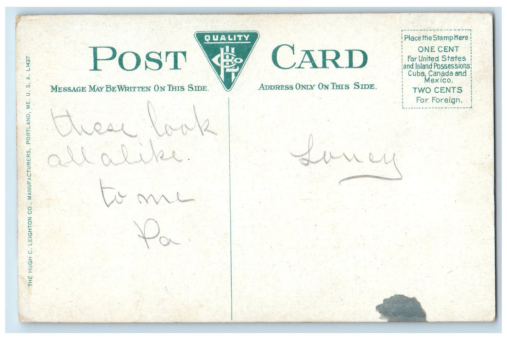 c1910's Post Office Wallace Street Fitchburg Massachusetts MA Unposted Postcard