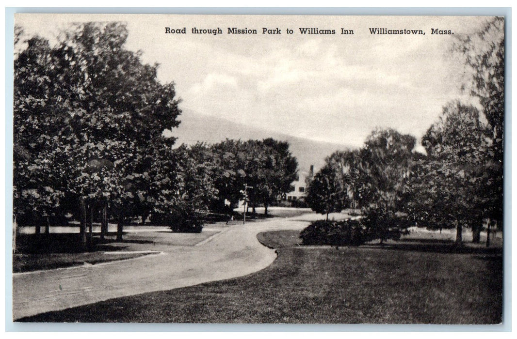 c1950's Road Mission Park Williams Inn View Restaurant Williamstown MA Postcard