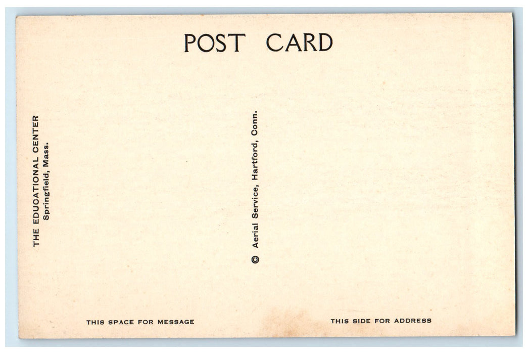 c1960's The Educational Center Aerial View Springfield MA Unposted Postcard
