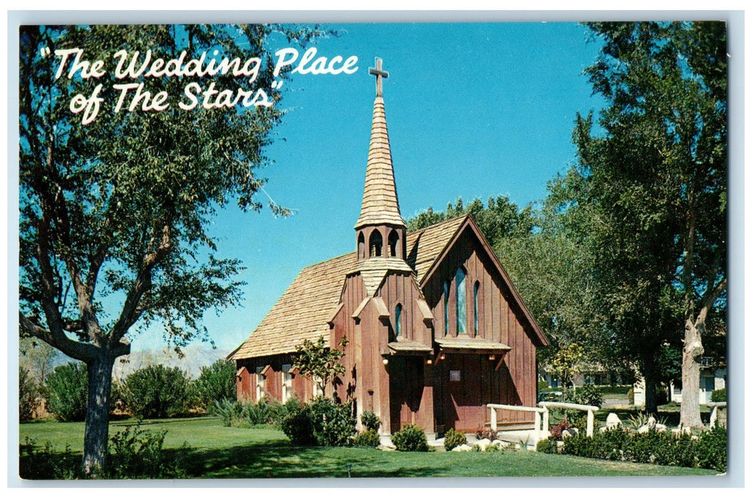 c1960's The Little Church Of The West Las Vegas NV Wedding Place Stars Postcard