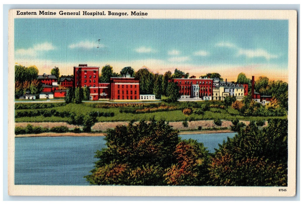 1956 Eastern Maine General Hospital Building Benedicta Bangor Maine ME Postcard