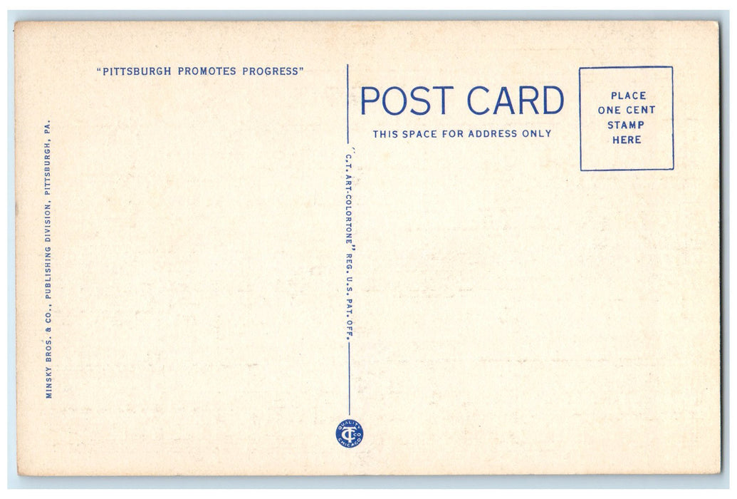 c1940's The University Library In The Cathedral Learning Pittsburg PA Postcard