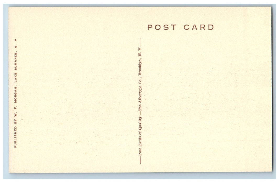 c1950 Ben Mere Inn Harbor Boat Building Houses Roads Lake Sunapee NH Postcard