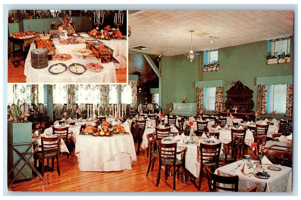 c1960's Allenberry Buffet Restaurant Boiling Springs Pennsylvania PA Postcard