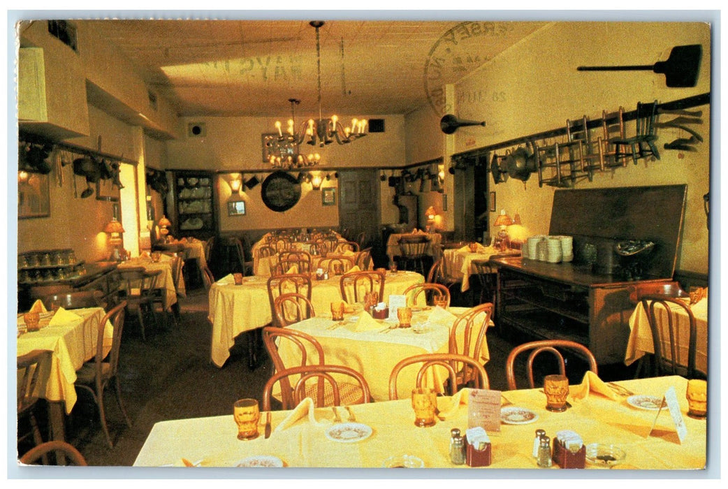 1968 The Golden Lamb Shaker Dining Room Interior Lebanon Ohio OH Posted Postcard