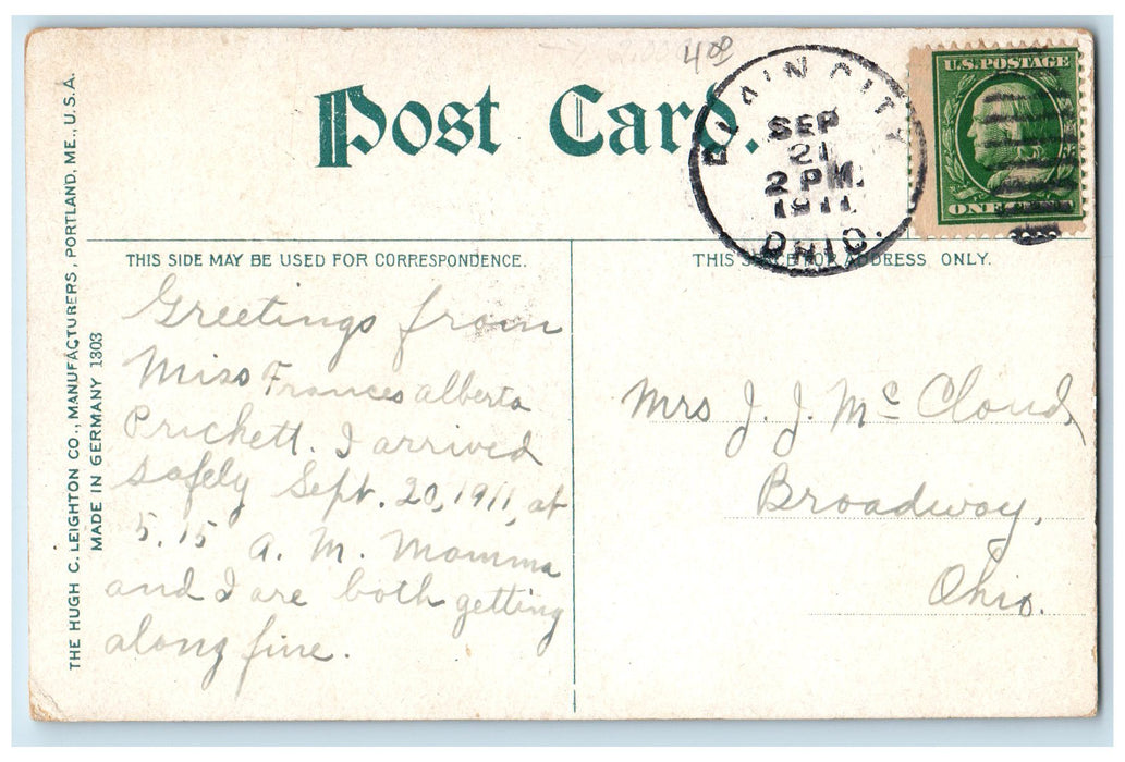 1911 Interior Addition To State Capitol Staircase Scene Columbus OH Postcard