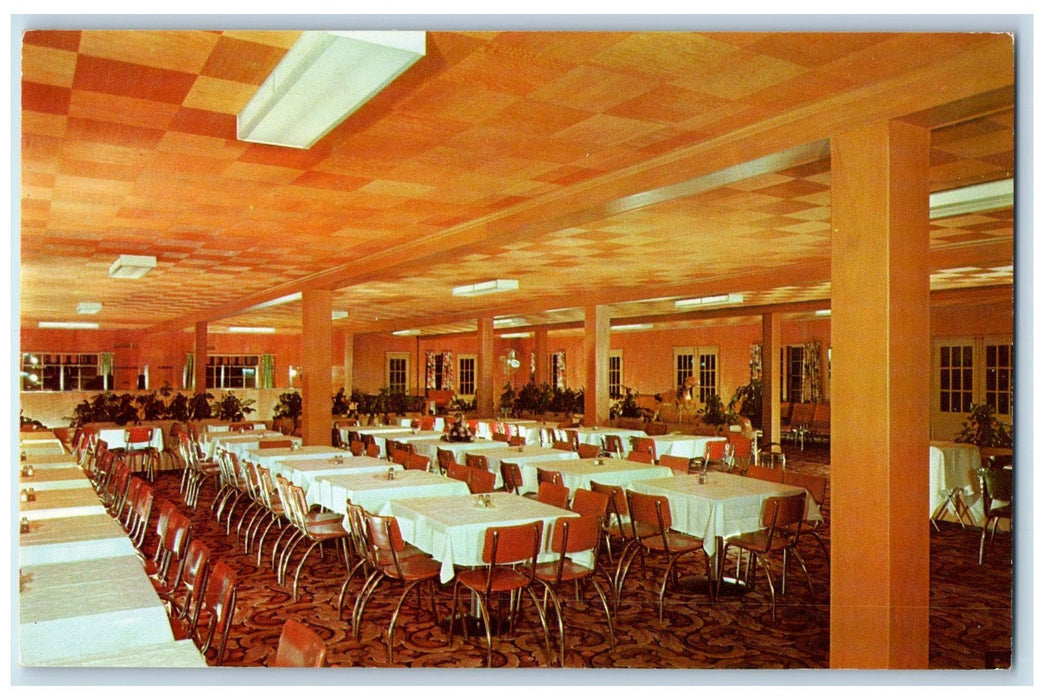 c1960's Luxurious Club House Dining Room Beulah Park Grove City Ohio OH Postcard