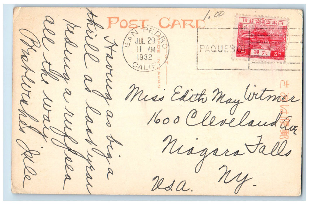 1932 Underground Rail Way Of The Modern Means Of Communication Tokyo JP Postcard