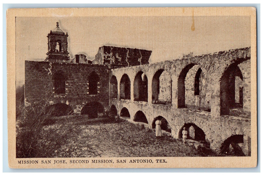 c1920's Mission San Jose Second Mission San Antonio Texas TX Unposted Postcard