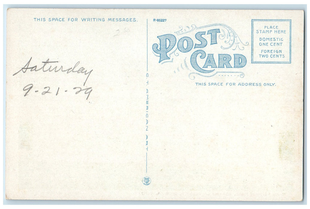 c1920's Ward Science Hall Ottawa University Ottawa Kansas KS Unposted Postcard