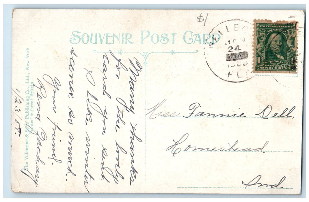 1908 Bridge On The Suwanee River At White Springs Florida FL Posted Postcard