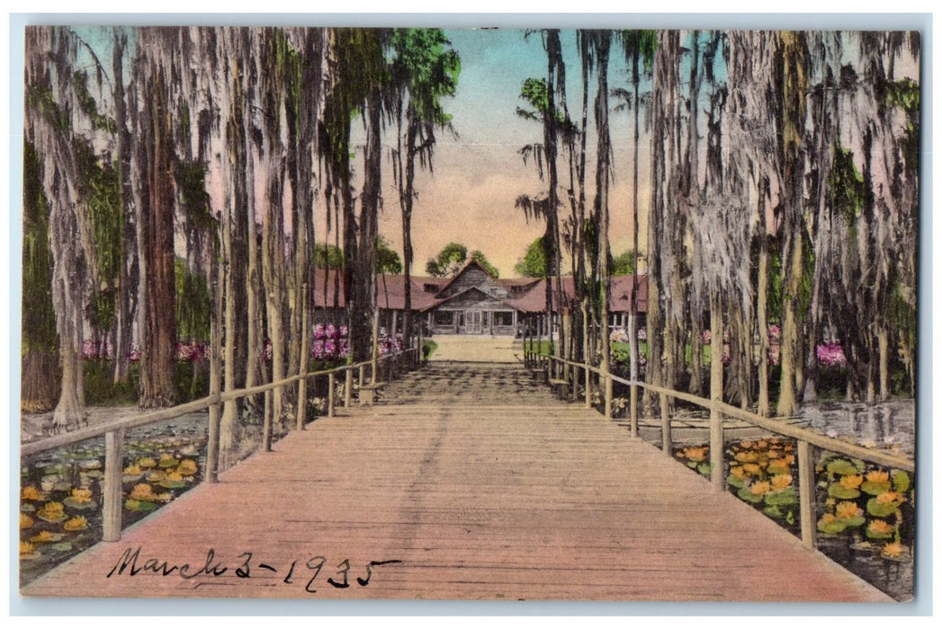 c1920's Moon Lake Dude Ranch New Port Richey Florida FL Unposted Lodge Postcard