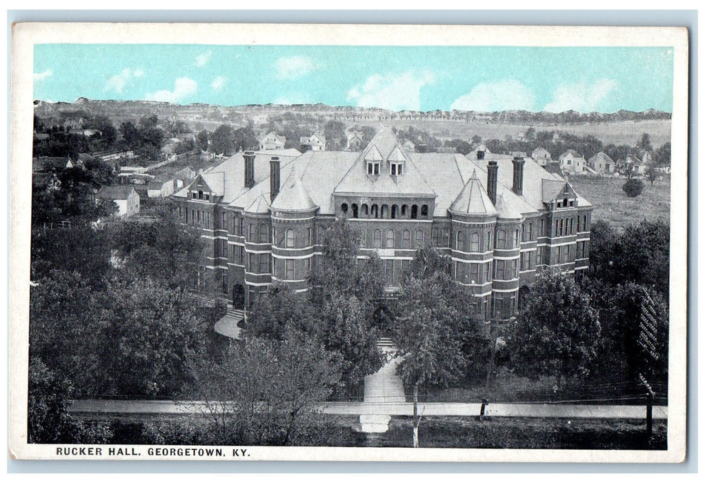 c1920s Rucker Hall Exterior Aerial View Georgetown Kentucky KY Unposted Postcard