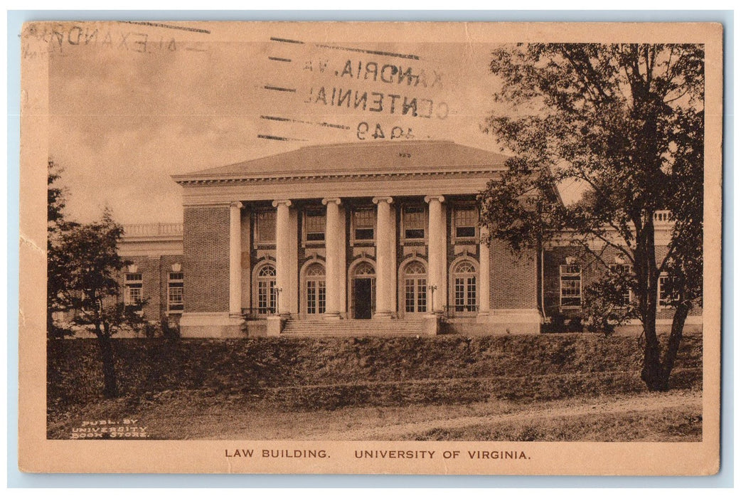 1949 Law Building University Of Virginia Alexandra VA Posted Vintage Postcard