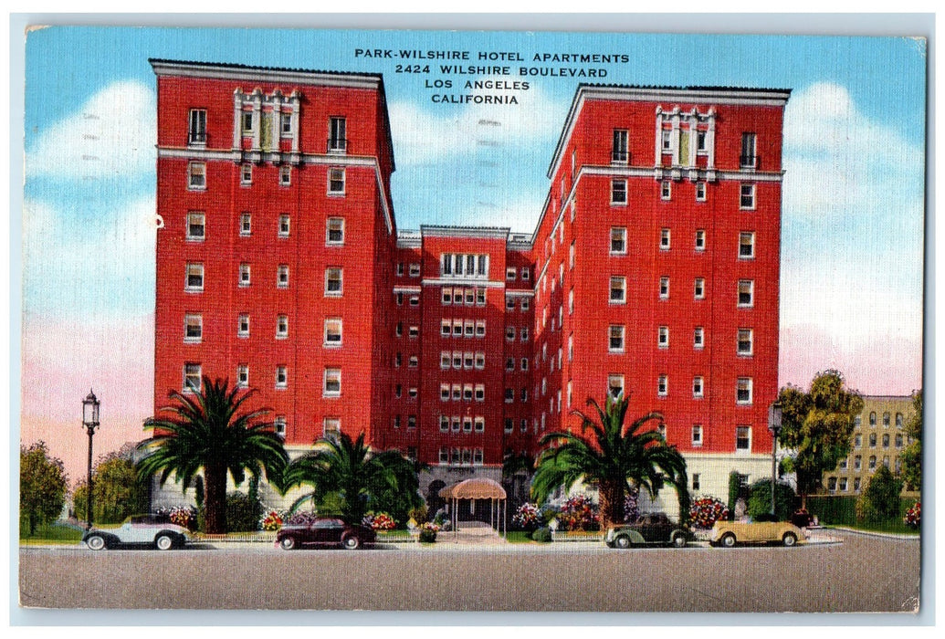 1940 Park Wilshire Hotel Apartments View Restaurant San Francisco CA Postcard